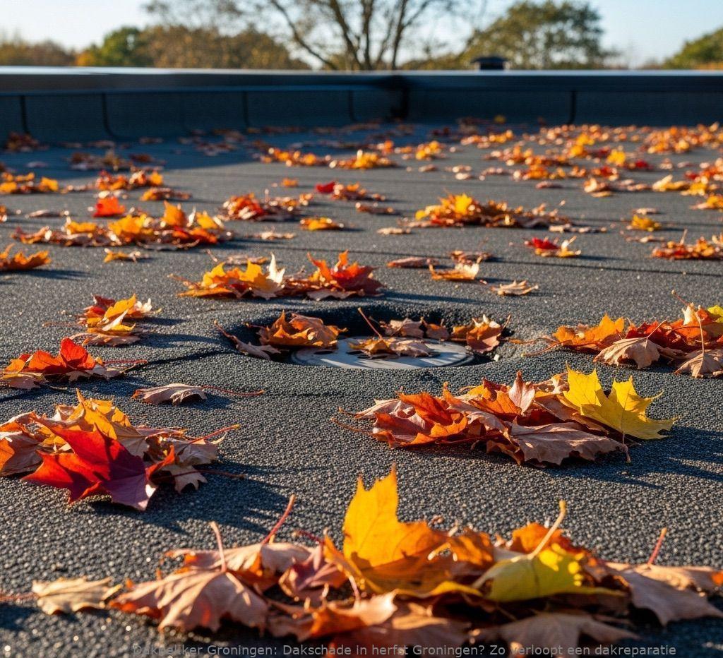 Dakschade In Herfst Groningen